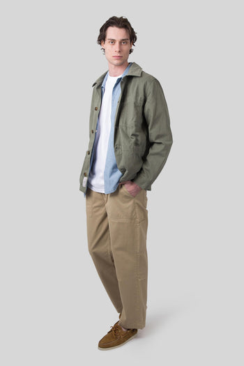 Overshirt Dorr Herringbone Verde Uomo - 7