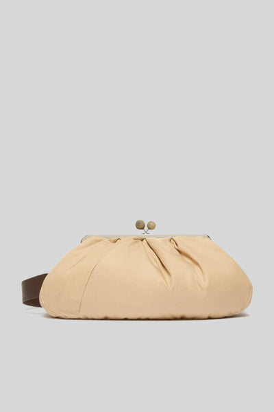 Max Mara Pasticcino Bag Extra Large In Gabardina Tecnica Imbottita Beige Donna