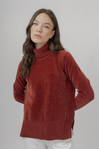 Maglia Velvet Vent Turtleneck Wom Bordeaux Donna - 2