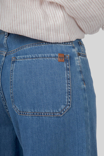 Max Mara Jeans Vega In Denim Morbido Blu Medio Donna - 2