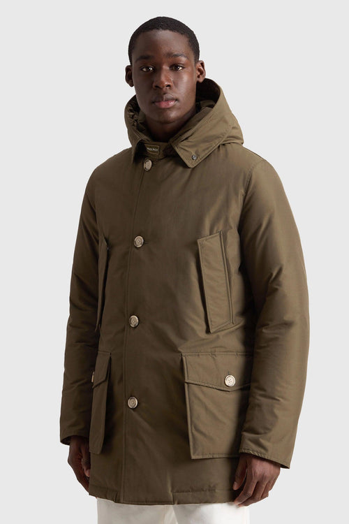 Arctic Parka In Ramar Cloth Con Pelliccia Removibile Verde Militare Uomo - 2