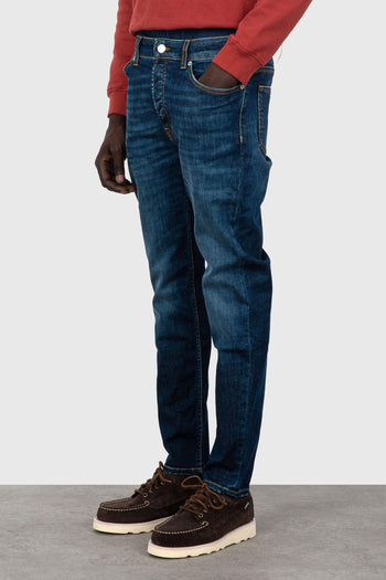 Jeans Drake Blu Medio Uomo - 4