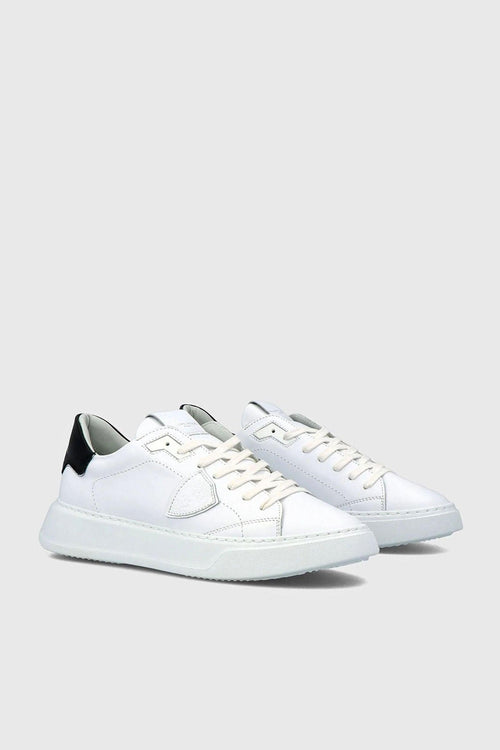 Sneaker Temple Veau Blanc Noir Bianco/nero Uomo - 2