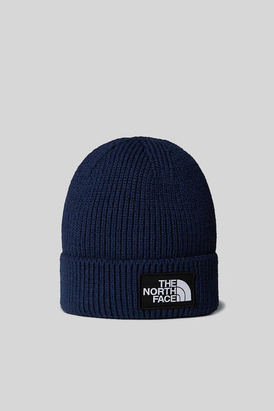 Tnf Logo Box Cuffed Beanie Blu Navy Unisex