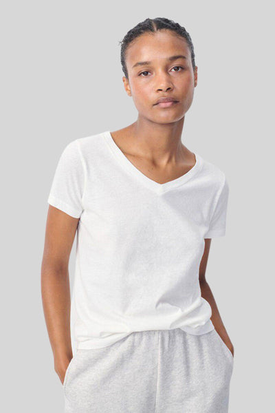 T-shirt Gamipy Scollo V Bianco Donna