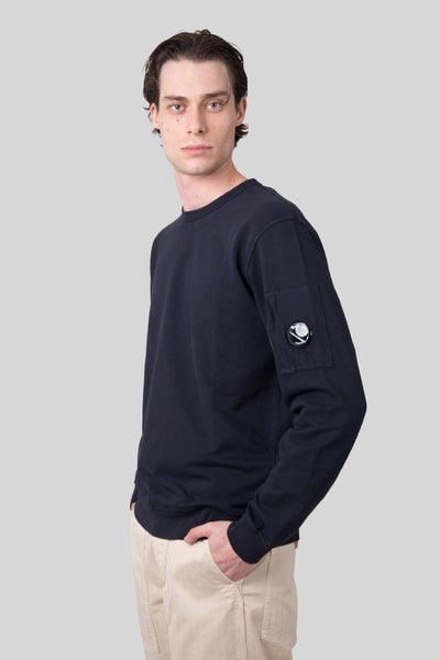 Felpa Light Fleece Crewneck Blu Scuro Uomo