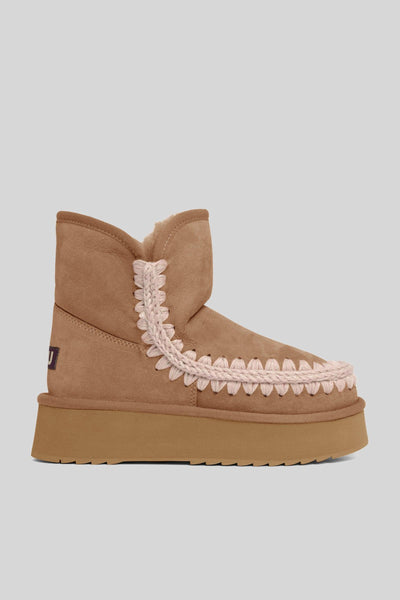 Platform Boot Suede Marrone Chiaro Donna