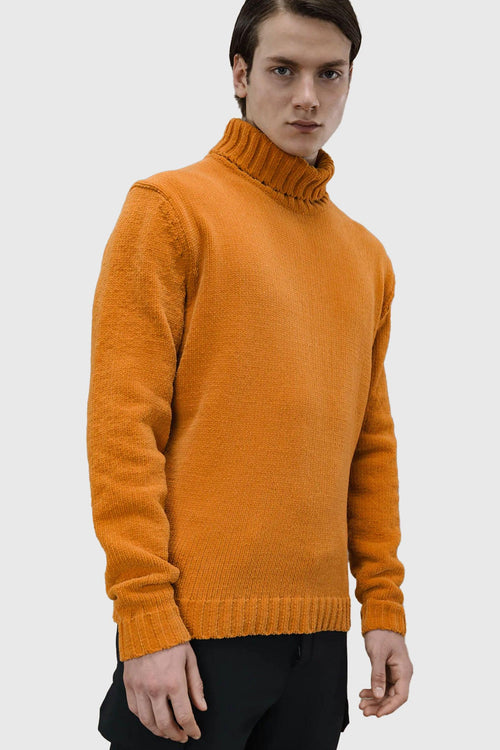 Cinematt Turtleneck Knit Arancio Uomo