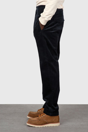 Pantalone Off In Velluto Blu Uomo - 4