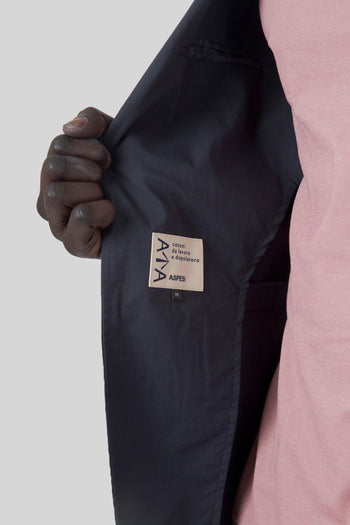 Blazer Kuki Light In Popeline Comfort Blu Uomo - 7