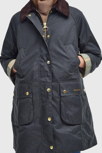 Long Beadnell Wax Verde Scuro Donna - 5