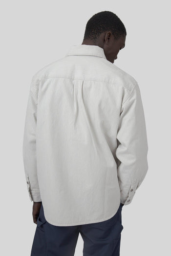 Wip Mercer Shirt Jac Bianco/grigio Uomo - 5