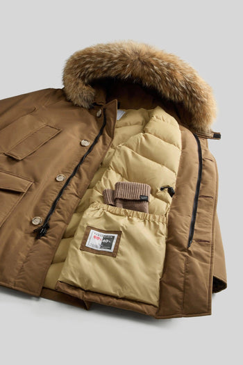 Arctic Parka In Ramar Cloth Con Pelliccia Removibile Caffe' Uomo - 5