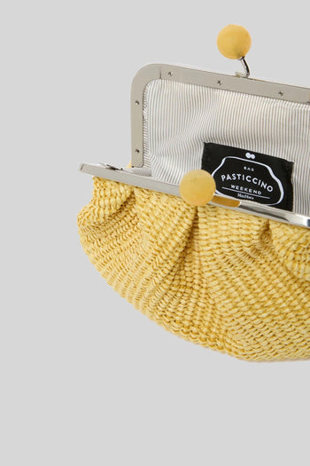 Max Mara Pasticcino Bag Small Effetto Rafia Giallo Donna - 6