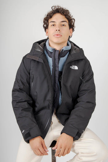 Tnf Range Down Hooded Jacket Nero Uomo - 3