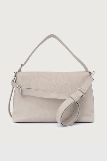 Borsa A Spalla Nana In Pelle Soft Grigio Chiaro Donna - 3