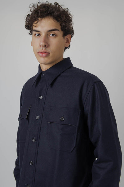 Cpo2.0 Overshirt In Lana Blu Uomo