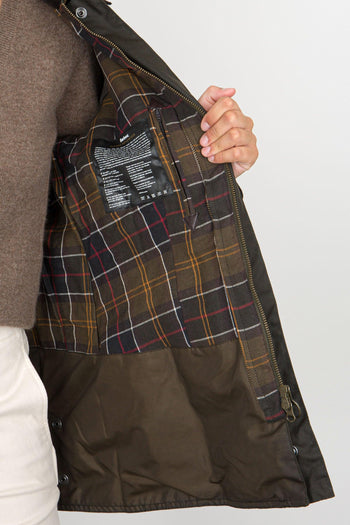 Giubbotto Beadnell Wax Olive Verde Oliva Donna - 8