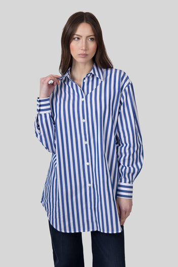 Camicia Over Sister Bianco/blu/rosso Donna - 5