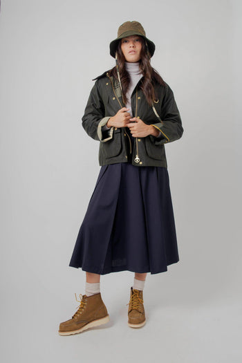 Gonna Midi A Pieghe Henrique Blu Navy Donna - 2