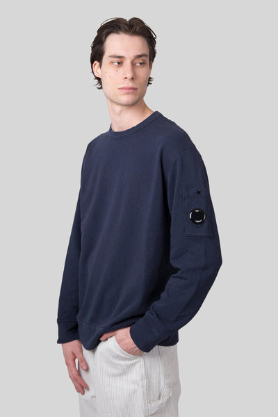 Felpa Crewneck Malfilé Blu Navy Uomo