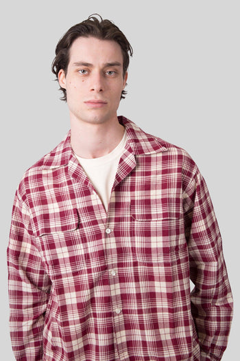 Camicia Baker Bowling Rosso Uomo - 4