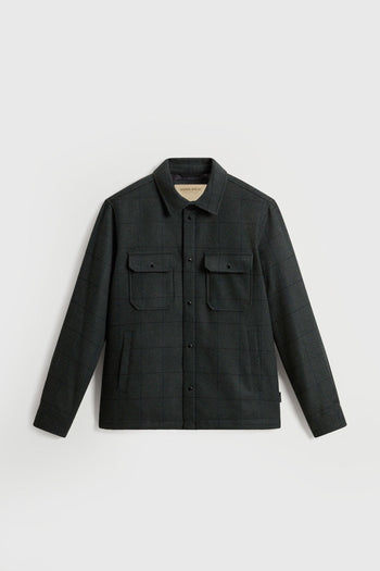 Overshirt Alaskan Wool Check Verde Scuro Uomo - 5