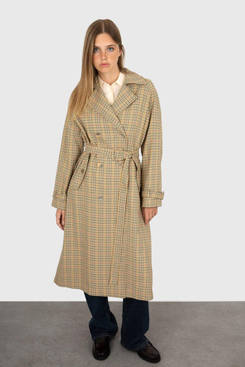 Trench Check Beige Donna - 3