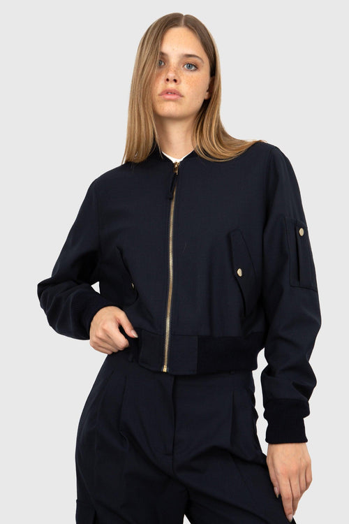 Bomber Domitilla Blu Donna