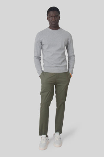Fleece Round Knit Grigio Chiaro Uomo - 2