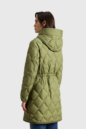 Parka Heritage Con Cappuccio Verde Militare Donna - 3