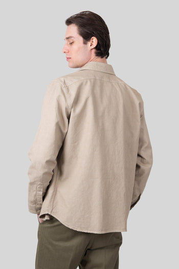 Overshirt Utility Beige Uomo - 5