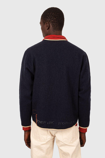 Giacca Sherpa Blu Navy Uomo - 4