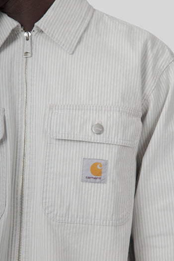 Wip Mercer Shirt Jac Bianco/grigio Uomo - 2