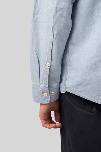 Chambray Cpo Shirt Blu Chiaro Uomo - 7