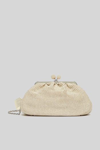 Max Mara Pasticcino Bag Medium Effetto Rafia Tortora Donna - 4