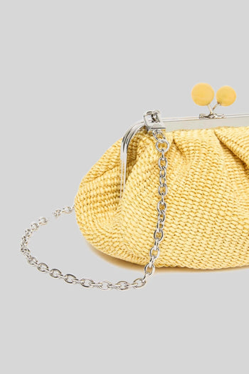 Max Mara Pasticcino Bag Small Effetto Rafia Giallo Donna - 2