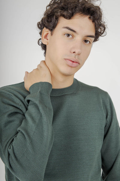 Maglia Girocollo Verde Uomo