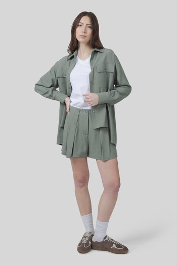 Short Sabina Verde Salvia Donna - 4
