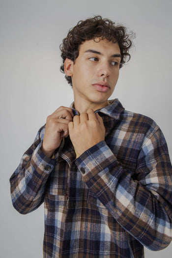 Jac-shirt Marrone/blu Uomo - 3