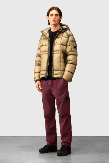 D.d. Shell Hooded Down Jacket Khaki Uomo - 4