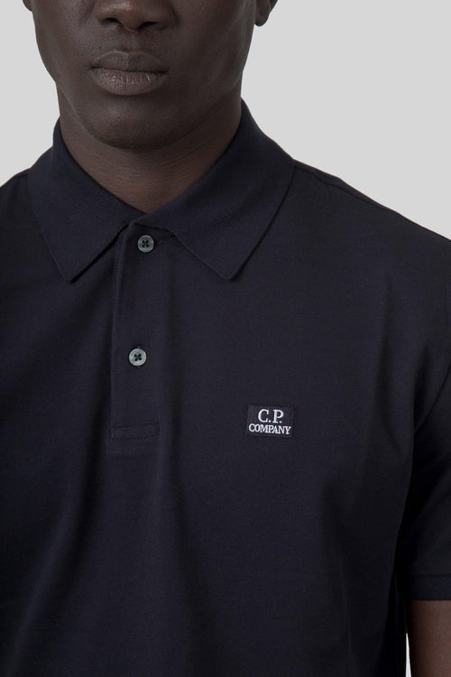 Polo Stretch Piquet Blu Uomo