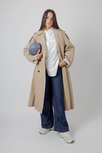 Max Mara Trench In Gabardina Ghia Beige Donna - 10