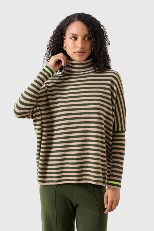 Maglia Joanna Verde/beige Donna