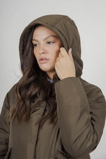 Parka Americano Verde Militare Donna - 5