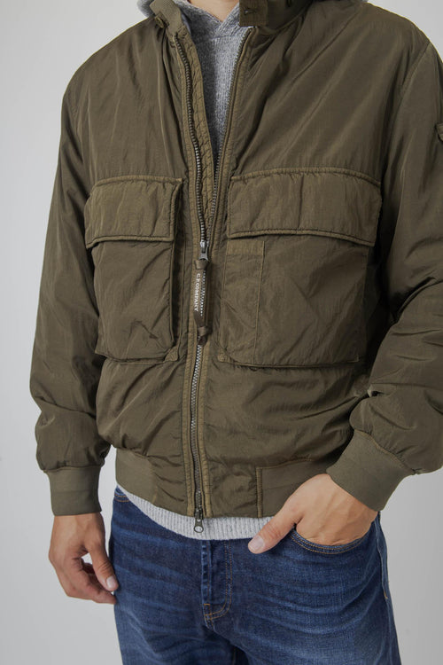 Giubbotto Bomber Chrome-r Verde Militare Uomo