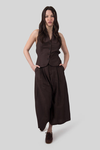 Top Cedro Marrone Donna - 2
