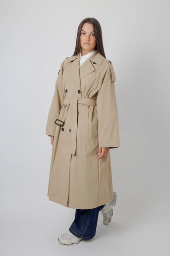 Max Mara Trench In Gabardina Ghia Beige Donna - 3