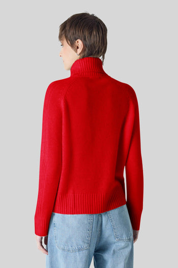 Maglia Dolcevita Sylviana Rosso Donna - 3