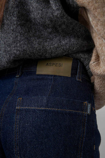 Jeans Wide Leg Denim Scuro Donna - 6